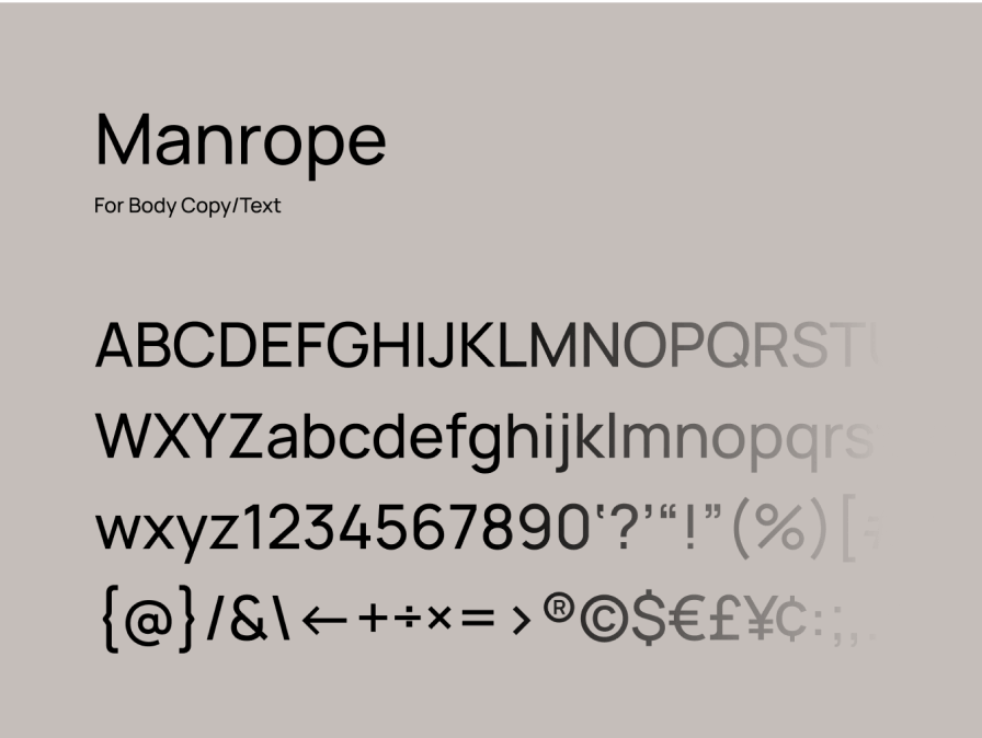 Manrope Font